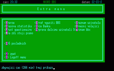Extra menu